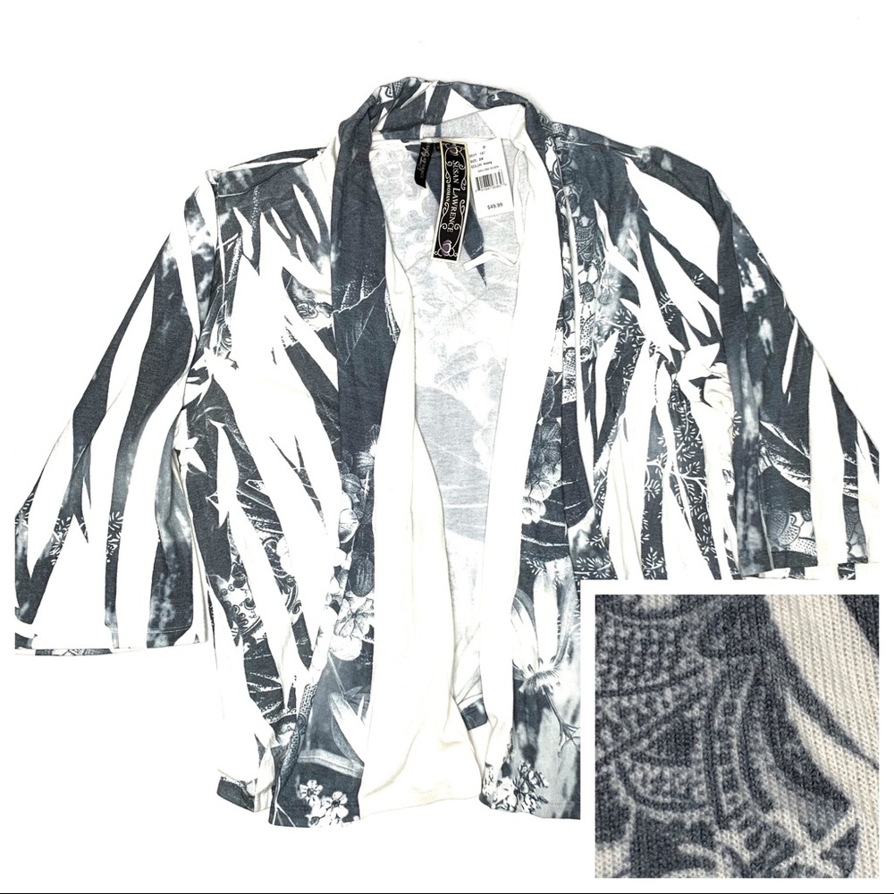 SUSAN LAWRENCE Womans Open Loose Fitting Cardigan